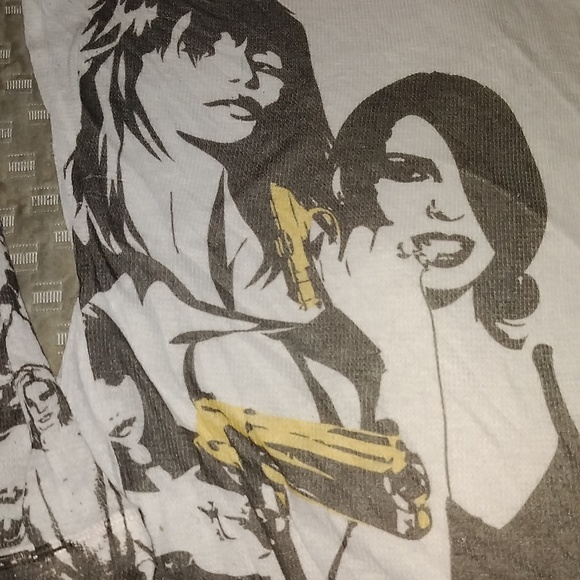 NWOT MD B.A.B. MADE IN USA Pop Art Dangerous Ladies Form Fit Top - Picture 3 of 7